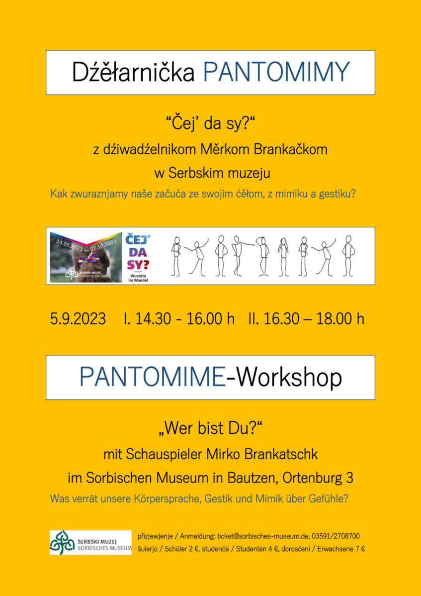 Dźěłarnička pantomima – Workshop Pantomime