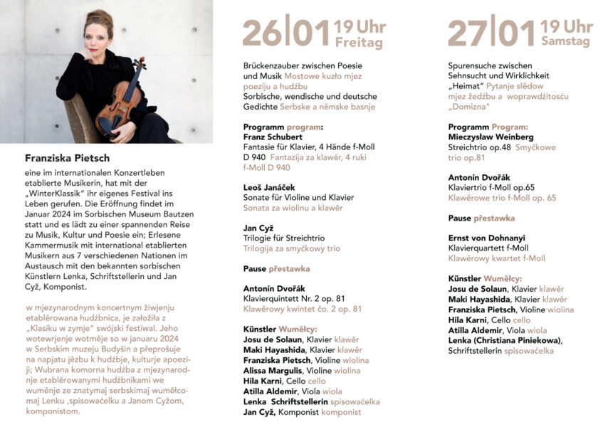 Konzert „WinterKlassik“ – Brückenzauber zwischen Poesie und Musik