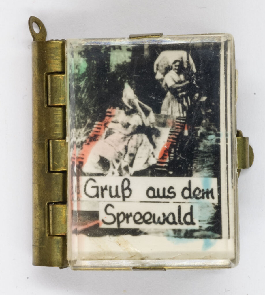 Miniatur-Foto Leporello mit Fotos aus dem Spreewald im blechernen Einband